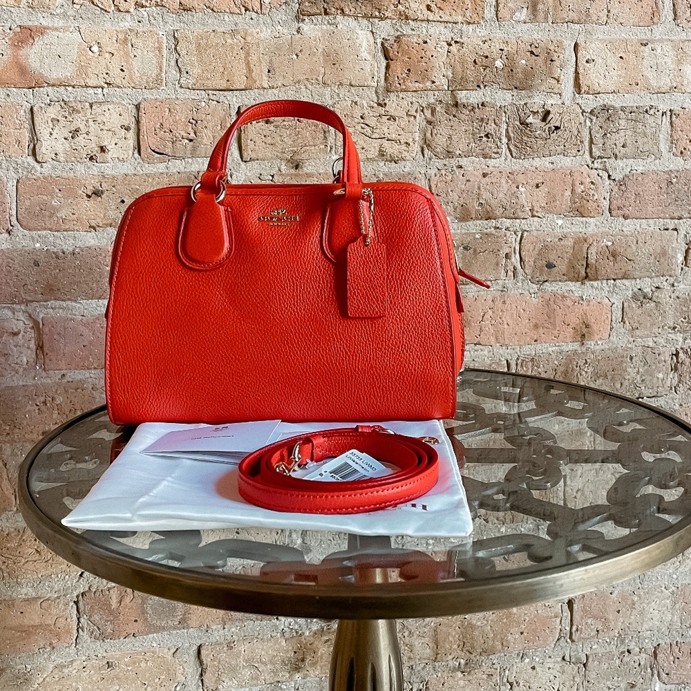 Coach Red Leather Handbag - Picture 2 of 15